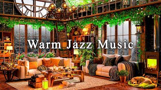Warm Jazz Music at Cozy Coffee Shop Ambience for Study, Work, Focus☕Relaxing Jaz