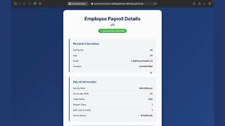 Simple Payroll Calculator Demo | Python Flask & SQL
