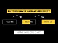 Hover Animation  Button Effects using Only HTML & CSS