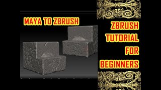 maya to zbrush | zbrush tutorial beginner hindi | hindi zbrush tutorial| stone sculpting