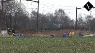 Dumping drugsafval langs spoordijk Heukelom