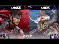 Delta 8 - Kinaji (Snake) Vs. Kirihara (Sheik) Smash Ultimate - SSBU