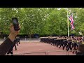Massed Bands of the Household Division march to Buckingham Palace.