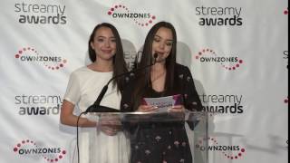 Veronica & Vanessa Merrell Announce Non-Fiction - Streamy Awards 2016