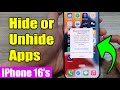 iPhone 16/16 Pro Max: How to Hide/Unhide Apps