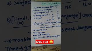 Nvs tgt syllabus 2022