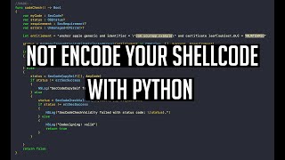 NOT Encode your Shellcode using Python