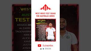 West Indies test squad for Australia series 2024  #AUSvWI #MenInMaroon
