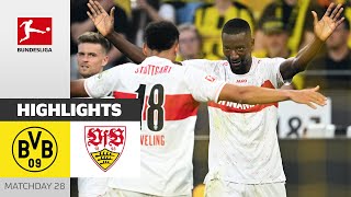 Guirassy Decides Close Match! | Borussia Dortmund - VfB Stuttgart 0-1 | Highlights | Bundesliga