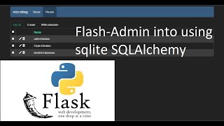 Flash-Admin intro using sqlite SQLAlchemy