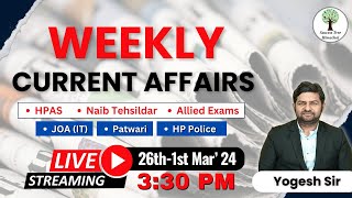 Weekly Current Affairs | 26th Feb. - 1st Mar 2024 | Full Analysis | Success Tree Himachal
