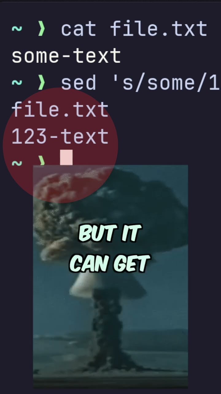 SED changes your files!