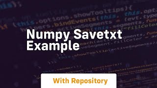 numpy savetxt example