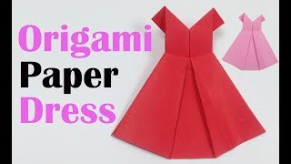 How to Make a Pretty Origami Paper Dress 👗 | Origami Paper Folding Craft, Videos Tutorials for Kids