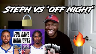 STEPHEN CURRY v DAVION MITCHELL WARRIORS at KINGS | FULL GAME HIGHLIGHTS | October 24, 2021 REACTION