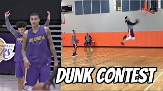 Lonzo Ball, Kyle Kuzma Has a DUNK CONTEST After Lakers Practice