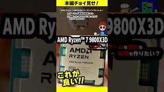 【Ryzen 7 9800X3D】新世代ゲーミング最強CPUはゲーミングだけでは無かった件【AMD】