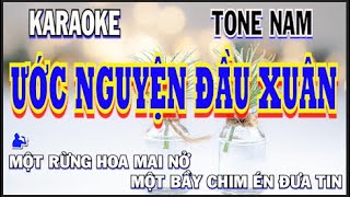 Karaoke Ước Nguyện Đầu Xuân. Tone Nam. 2025. Thầy Tiến Kute