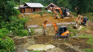 Full 102 Days Building Fences, Gates - Use Excavator Digging Soil in The Mountains - Survival Farm