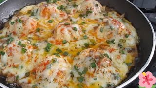 I've never eaten eggs like this before? Delicious 😋 Simple and easy dinner🥚 Quick recipe