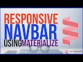 Materialize Css- Responsive Navigation Bar Tutorial