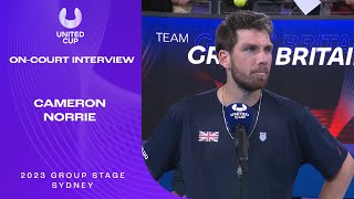 Cameron Norrie On-Court Interview | United Cup 2023 Group D