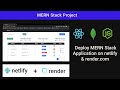 Deploy (Host) MERN Stack Application On netlify & render.com for free #mern #netlify #react #nodejs