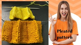 How to knit pleated patterns for skirts and dresses 👗