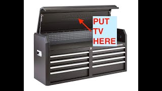 Mount a TV in your garage for less than $100 TOTAL - NO DRILLING!