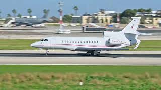 SkyFirst | 9H-MOON | Dassault Falcon 7X (MSN 104) pre-flight communication and take off