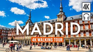 Madrid 4K Walking Tour (Spain) - 3h Tour with Captions & Immersive Sound [4K Ult