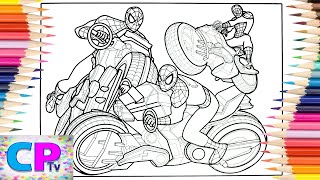 Spiderman Super Speed Coloring Pages/Spiderman on Motorbike Coloring/No Copyright Sounds/NCS Music