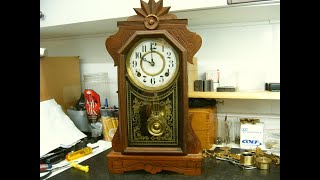 Ingraham Time and Strike Mantle Clock Movement Repair Preview