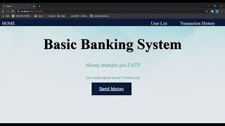 Basic Banking System using PHP | MYSQL | HTML | CSS | BOOTSTRAP | TASK