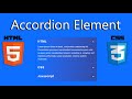 Accordion Element with HTML & CSS only