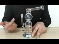 Glass Bongs with Wrecking Ball Dual Chamber Recycler Glass Oil rigs with diffused downstem 14.5mm