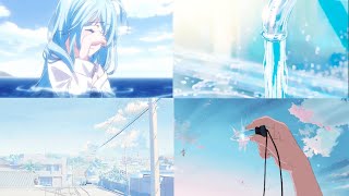 Aesthetic anime gifs || blue soft💧💦