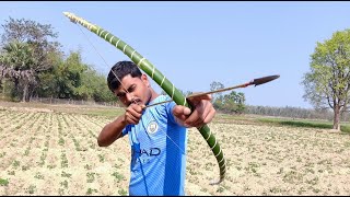 How to make old fashioned bow and arrow | पुराने जमाने का धनुष और बाण | All Time Excited