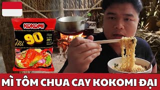 Khoa Vlog P68 - Cuộc Sống Nông Thôn Indo - Thử Thách Ăn Mì Kokomi Đại Tôm Chua Cay