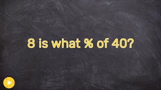 Learn how to find 8% of 40