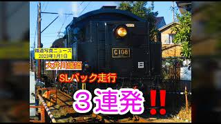 🚂大井川鐵道:SLバック走行３連発です‼️(23/01/01)