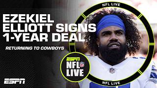 🚨 Ezekiel Elliott signs a 1-year deal to return to the Cowboys 🚨 | NFL Live