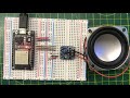 esp32 audio output with i2s dma and the max98357a class d amplifier