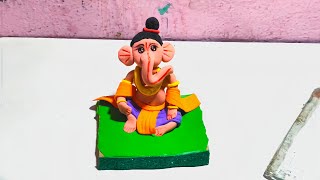 🌸clay ganpati ji idol 🌸🌸how to makeing clay Ganesh murti idol💮 #ganesh #ganpati #trending #clay