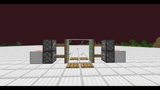 How to build an Extremely simple 2x2 piston door in Minecraft