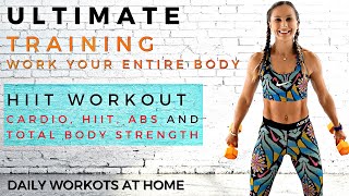 Cardio, HIIT, Total Body STRENGTH and ABS Workout | Strength Training At-Home
