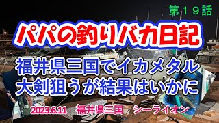 福井 三国・鷹巣沖でイカメタル  釣れたエギも公開！　＃１９　SEA LION　シーライオン