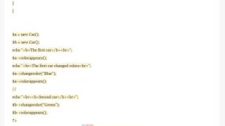 PHP class defined