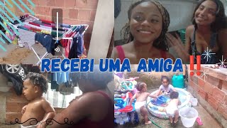 Recebi uma amiga‼️/Júlinha aqui em casa‼️/trocando de cabelo‼️♥️