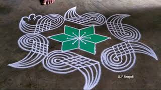 Margazhi madham Rangoli 🌺 Simple method kolam 🌺 easy muggulu